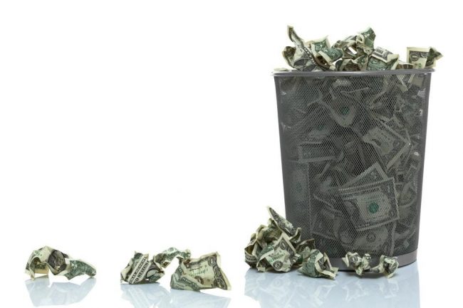 Money in Garbage